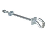 ExtraLink Śruba hakowa do wieszania uchwytów odciągowych 12/400mm - 1544096 - zdjęcie 1